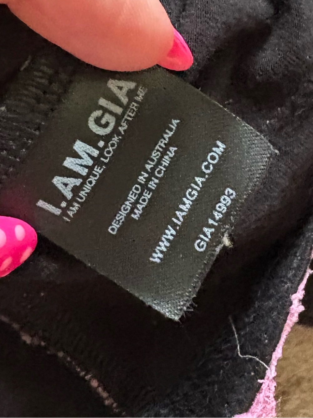 I am Gia I.Am.Gia. Tarsha jacket in black pink size M zip up hooded lace - Picture 7 of 9